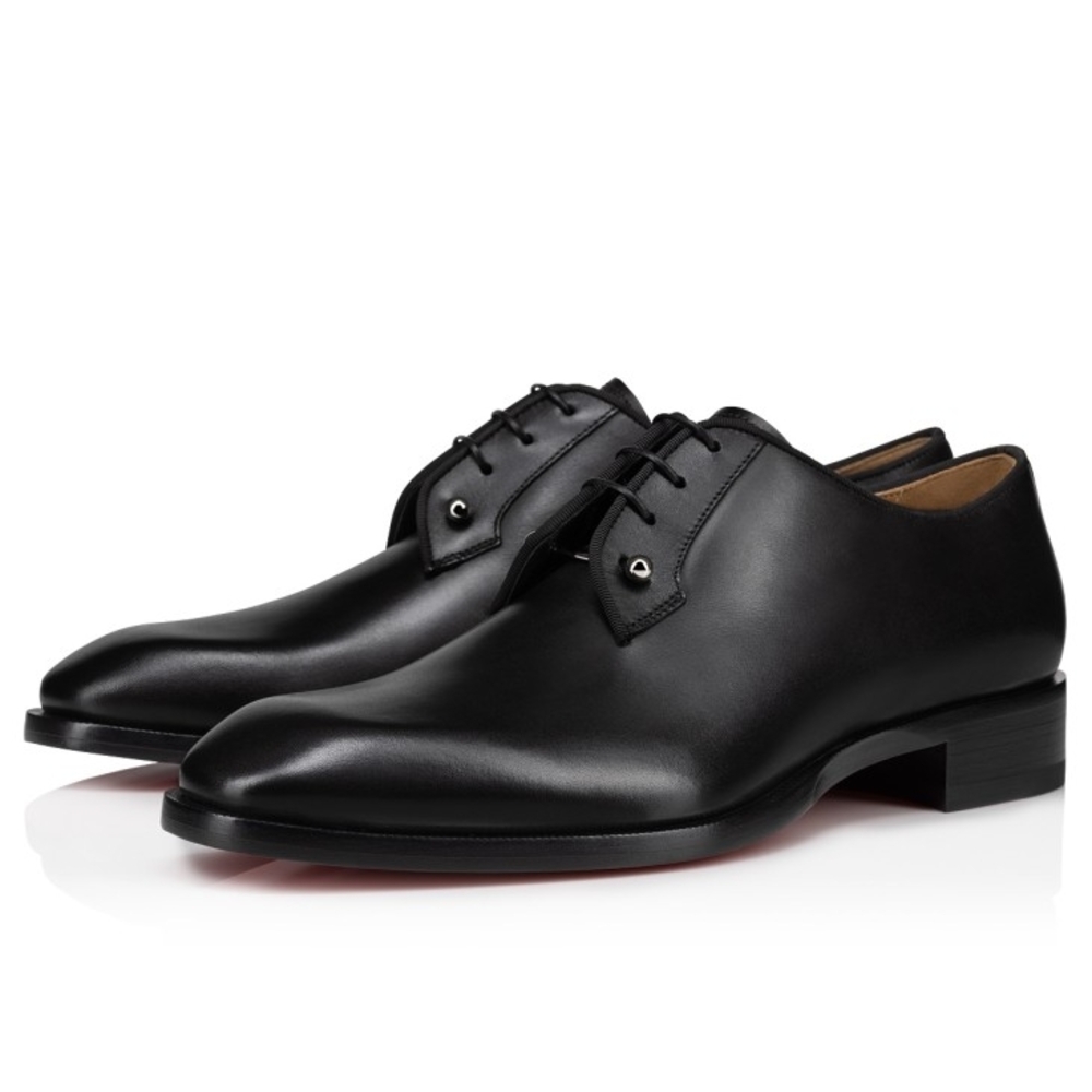 Christian Louboutin Chambeliss Black Leather Oxfords
